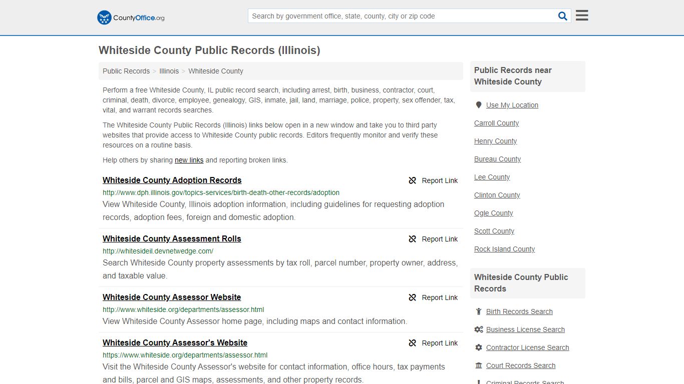 Public Records - Whiteside County, IL (Business, Criminal ...