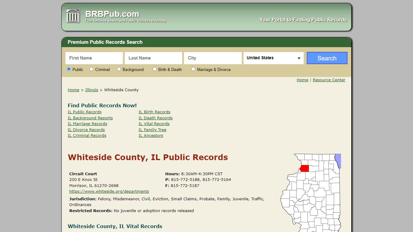 Whiteside County Public Records | Search Illinois ...