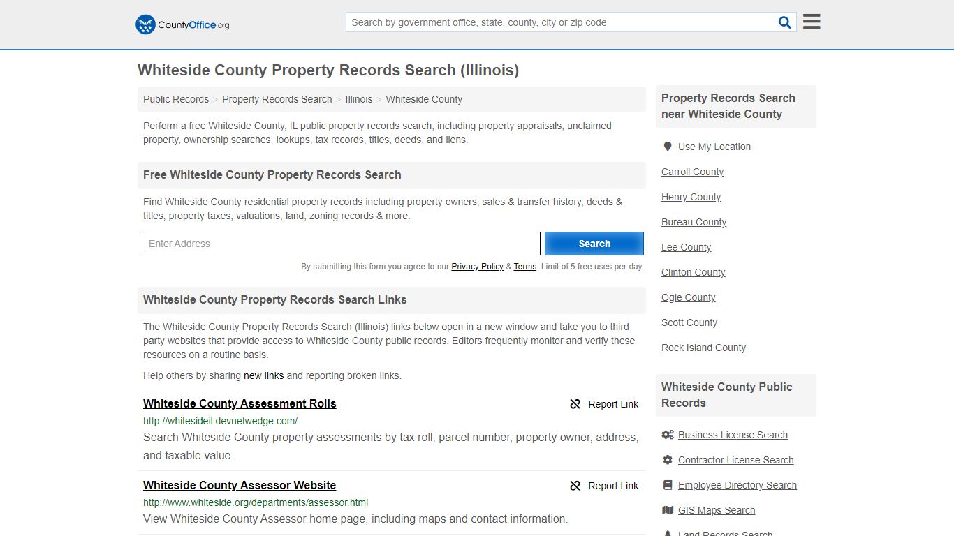 Property Records Search - Whiteside County, IL ...